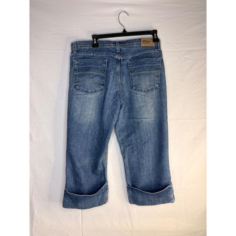 Tommy Hilfiger Denim Mens Blue Capri Cropped Cuffed Jeans Size 32 Medium Wash